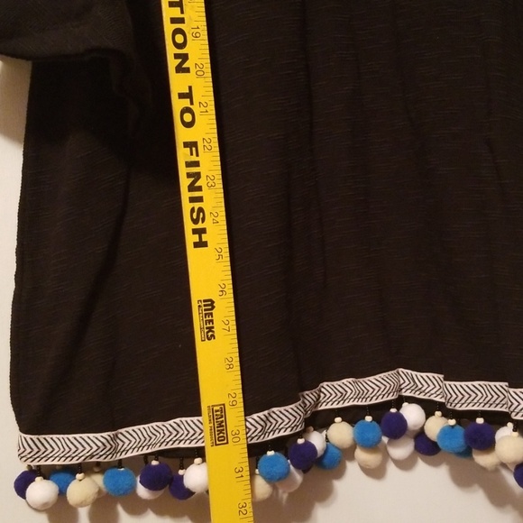 🍎 CalStyle Pom Pom Taping Bohemian Tunic - Picture 8 of 8